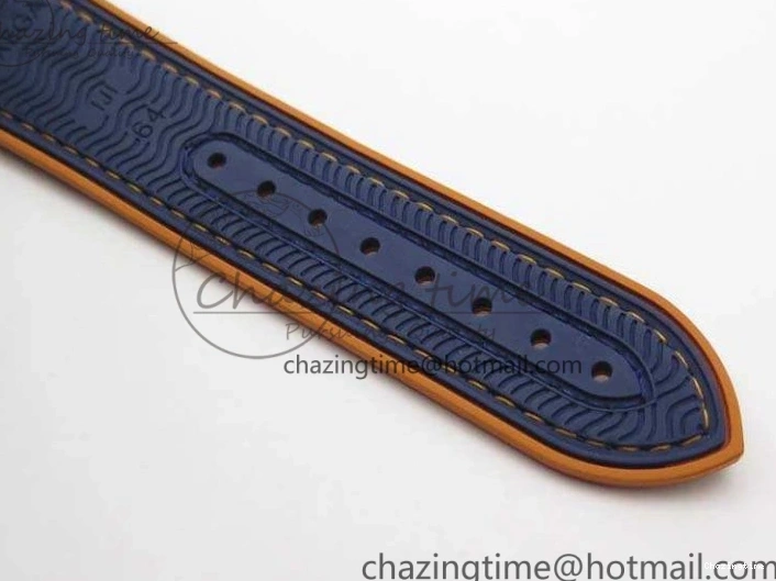 0818 FreshLook Planet Ocean 45mm GMT Blue DLC Black OMF Best Edition Blue Dial On Blue Gummy Strap A 8123